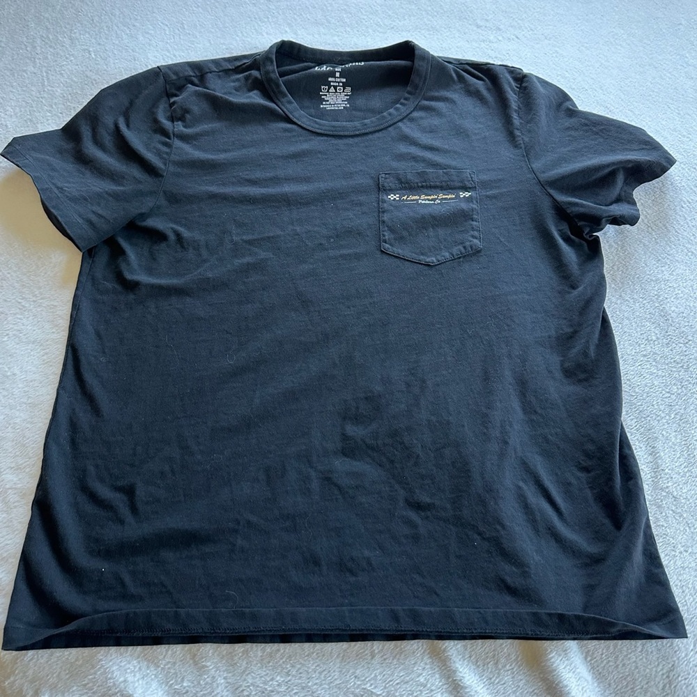Men's Black Graphic Pocket Tee